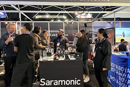 Saramonic Unveils the WiTalk9 Intercom Headset System at IBC 2024 for Enhanced Team Talks.